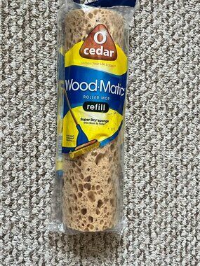 NEW O Cedar Wood-Matic 11.5 Roller Mop Refill Super Dry Sponge For Wood Hardwood